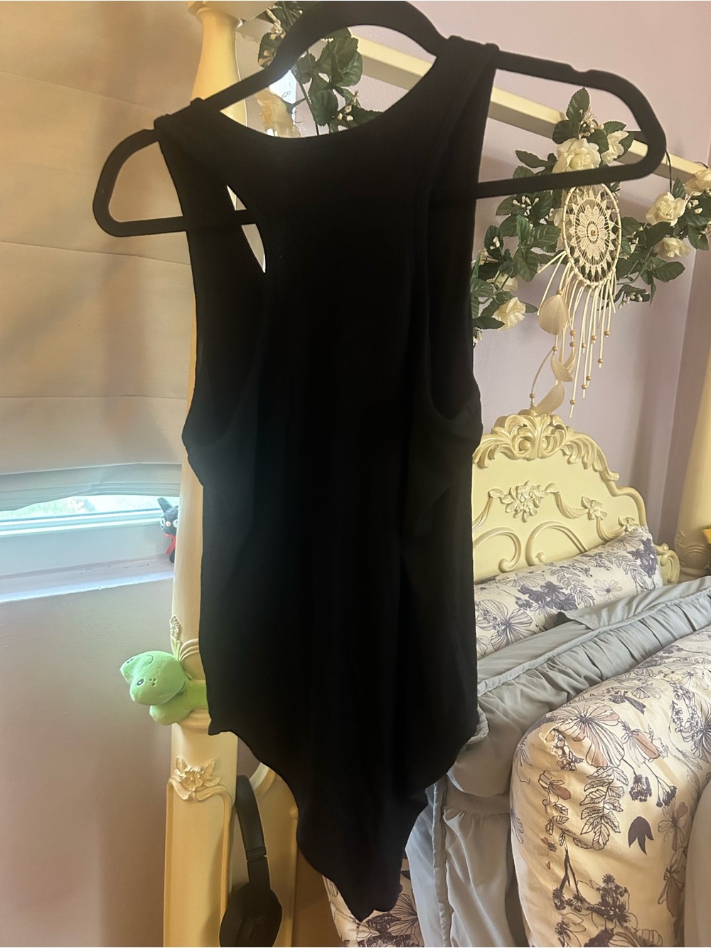 Mango Black Ribbed Tank Top with Racerback - Picture 3 of 5